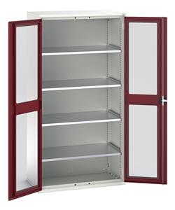 16926277.** verso window door cupboard with 4 shelves. WxDxH: 1050x550x2000mm. RAL 7035/5010 or selected